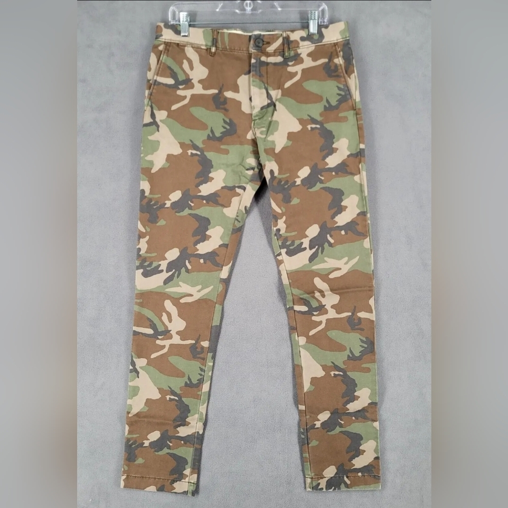J. Crew Men Pants Camouflage Chino Broken In 484 Slim Size 32x34
